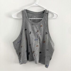 Nike Vintage Cropped Tank Top, The Nike Tee, Pattern, Size Medium